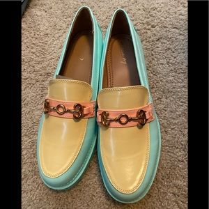 Circus by Sam Edelman Mint Green and Yellow Loafers